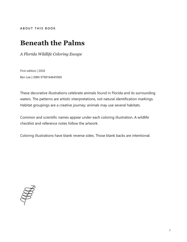 Interior page: About this book
