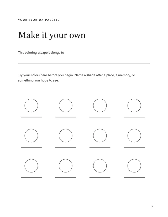 Interior page: Test your colors before you begin