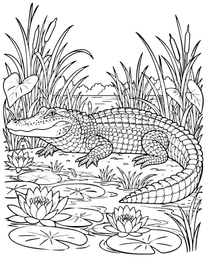 American alligator coloring page