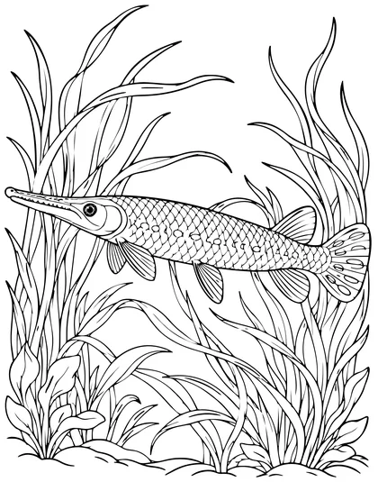 Florida gar coloring page