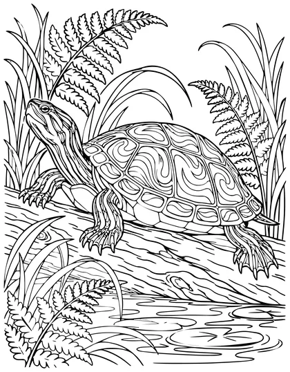 Peninsula cooter coloring page